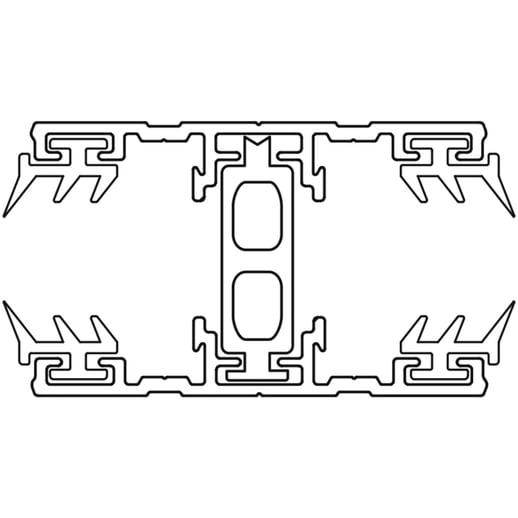 A3 Thermoprofil | Mittelprofil | 16 mm | Aluminium | Blank | 3,00 m #3