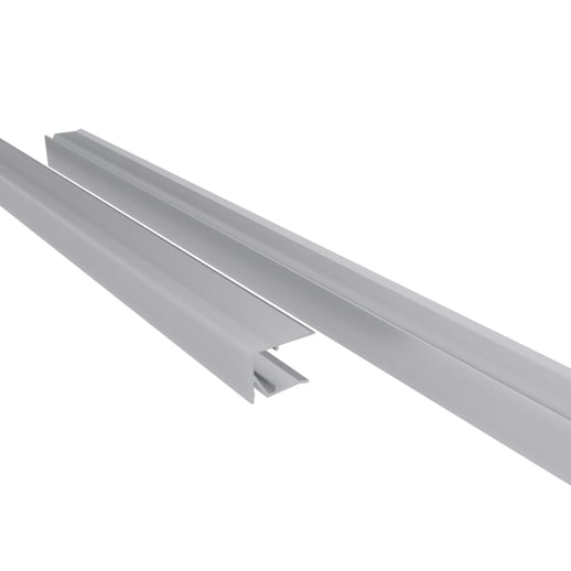 Abschlussprofil oberseite | 16 mm | Aluminium | Breite 5,00 m | Blank #1