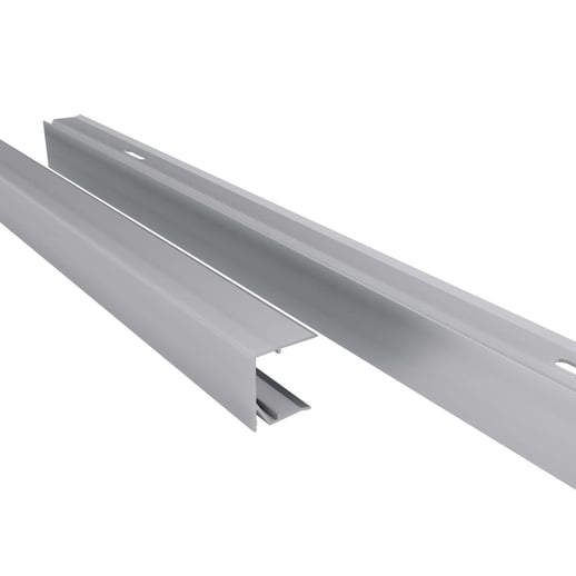 Abschlussprofil unterseite | 25 mm | Aluminium | Breite 4,00 m | Blank #1