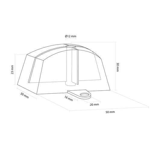 Abstandhalter | Profil 130/30 - 8 | Welle | Klar #3