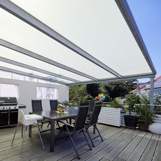 Acrylglas Stegdoppelplatte | 16 mm | Profil A1 | Sparpaket | Plattenbreite 98 cm | Opal | Breite 9,13 m | Länge 5,00 m #19