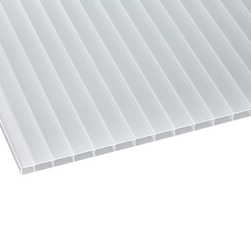 Acrylglas Stegdoppelplatte | 16 mm | Profil A4 | Sparpaket | Plattenbreite 98 cm | Opal | Breite 3,09 m | Länge 2,00 m #4