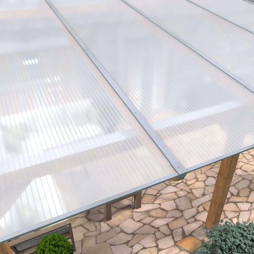 Acrylglas Stegdoppelplatte | 16 mm | Profil ECO | Sparpaket | Plattenbreite 1,20 m | Opal Weiß | Breite 3,71 m | Länge 2,00 m #4