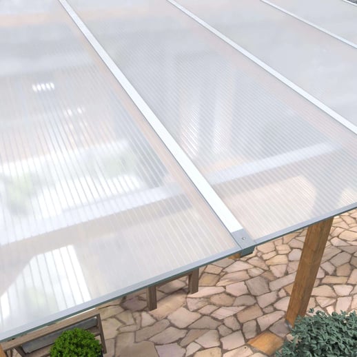 Acrylglas Stegdoppelplatte | 16 mm | Profil Zevener Sprosse | Sparpaket | Plattenbreite 1,20 m | Opal Weiß | Breite 3,79 m | Länge 2,00 m #4