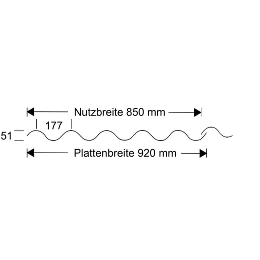 Acrylglas Wellplatte | 177/51 Profil 5 | 3,00 mm | Klar | 2,00 m #4
