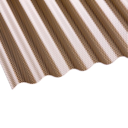 Acrylglas Wellplatte | 76/18 | 3,00 mm | Bronze | Wabenstruktur | 5,00 m #1