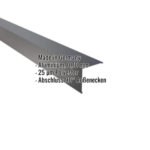 Außenecke | 11,5 x 11,5 cm | Aluminium 0,70 mm | 25 µm Polyester | 7016 - Anthrazitgrau #2