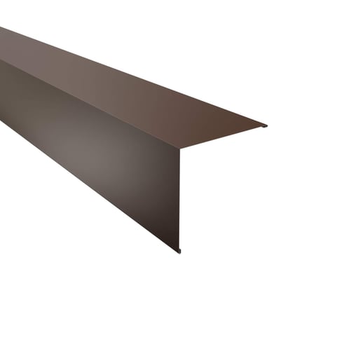 Außenecke | 19,5 x 19,5 cm | Stahl 0,75 mm | 25 µm Polyester | 8011 - Nussbraun #1