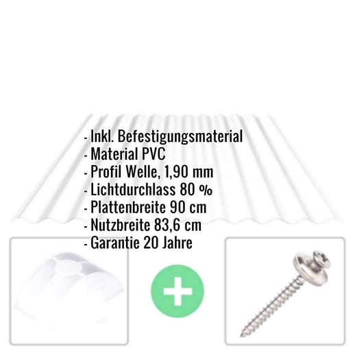 BIO LINE Wellplatte | 76/18 | Sparpaket | 1,90 mm | Klar | Frost-Struktur | Breite 3,41 m | Länge 3,00 m #2
