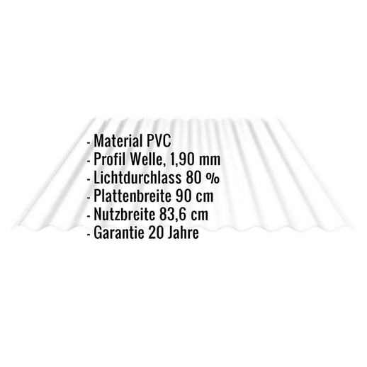 BIO LINE Wellplatte | 76/18 | 1,90 mm | Klar | Frost-Struktur | 3,00 m #2