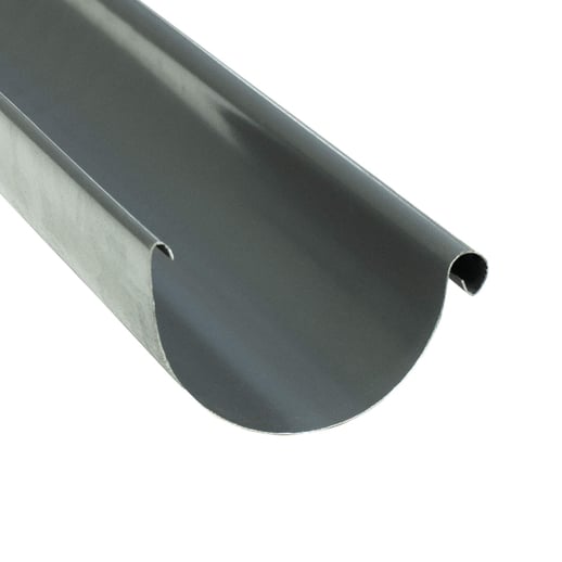 Dachrinne | Stahl | Ø 125 mm | Farbe Graphit | Länge = 3,00 m #1