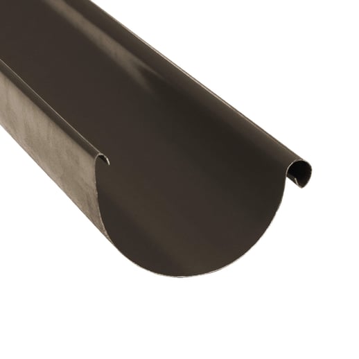 Dachrinne | Stahl | Ø 125 mm | Farbe Braun | Länge = 3,00 m #1