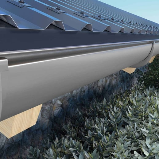 Dachrinne | PVC | Ø 125 mm | Farbe Graphit | Länge 4,00 m #2