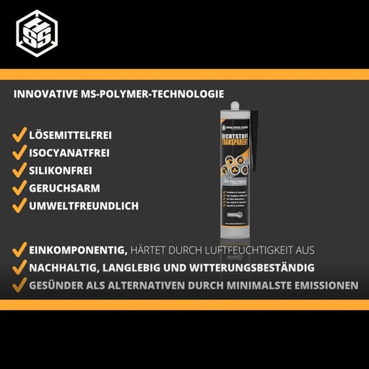 Dichtstoff TRANSPARENT | Kleb- und Dichtstoff | Transparent | Inhalt 290 ml #3