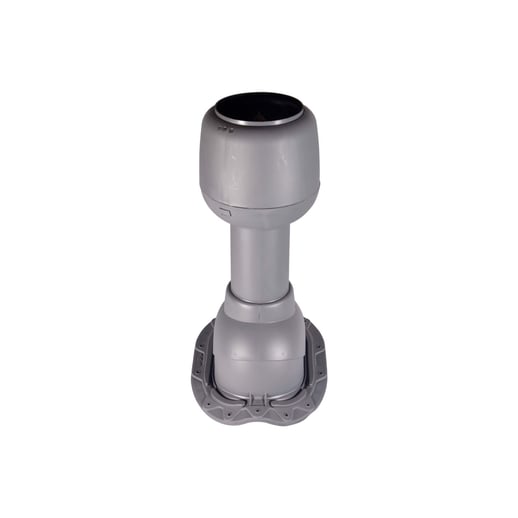 Dunstrohr mit Grundplatte | Für Pfannenblech | Dunkelgrau #1