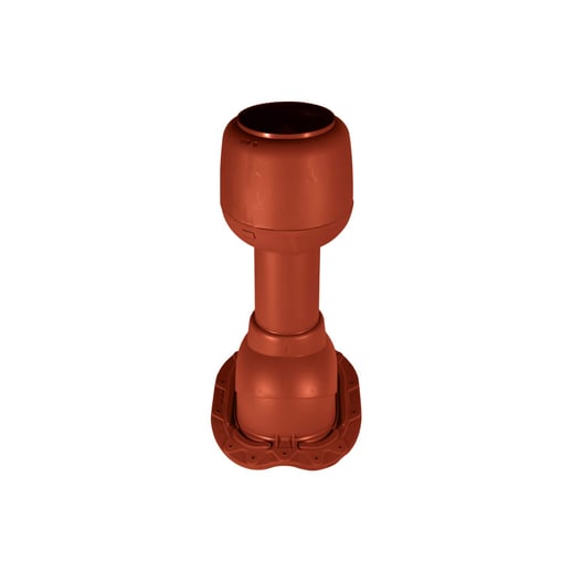 Dunstrohr mit Grundplatte | Für Pfannenblech | Rot #1