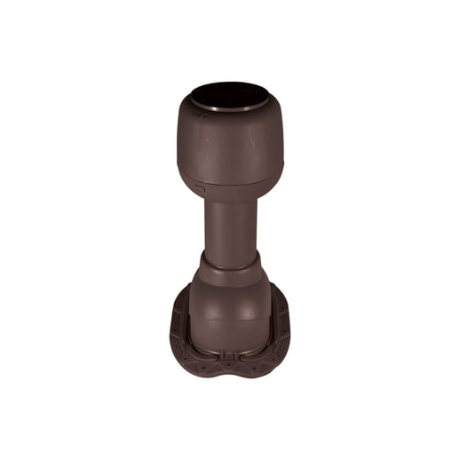 Dunstrohr mit Grundplatte | Für Pfannenblech | Dunkelbraun #1