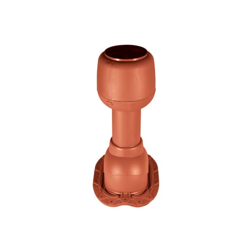 Dunstrohr mit Grundplatte | Für Pfannenblech | Ziegelrot #1