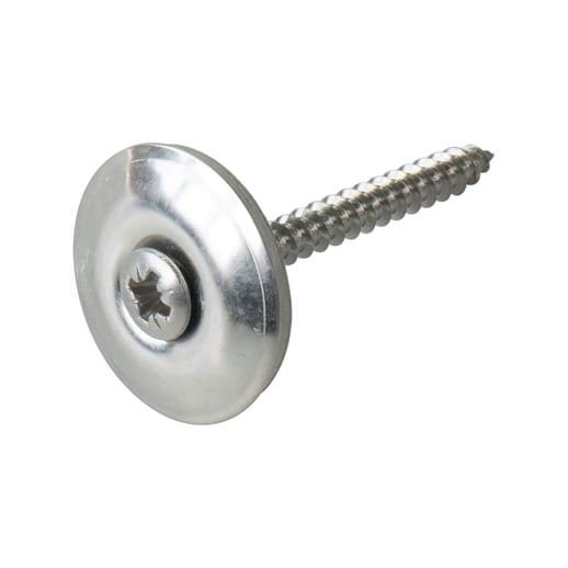 Edelstahlschrauben | Für Abstandhalter auf Holzkonstruktion | 4,5 x 45 mm E16 | 25 mm Dichtscheibe #1