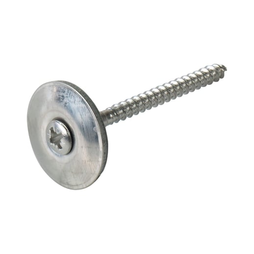 Edelstahlschrauben | Für Abstandhalter auf Holzkonstruktion | 4,5 x 55 mm E16 | 25 mm Dichtscheibe #1