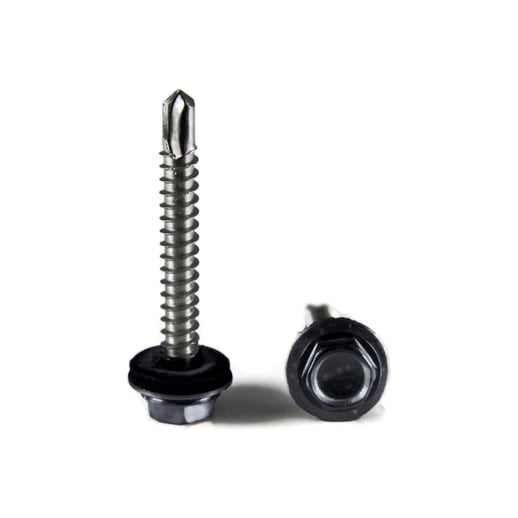 Edelstahlschrauben | Für Montage Hochsicke auf Holzkonstruktion | 6,5 x 50 mm D22 | Graphitgrau #1