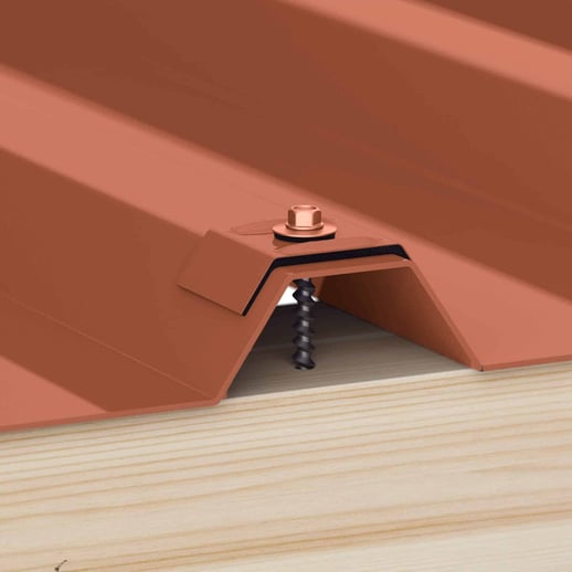 Edelstahlschrauben | Für Montage Hochsicke auf Holzkonstruktion | 6,5 x 50 mm D22 | Kupferbraun #2