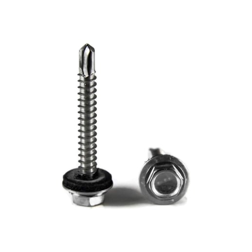 Edelstahlschrauben | Für Montage Hochsicke auf Holzkonstruktion | 6,5 x 50 mm D22 | Graualuminium #1