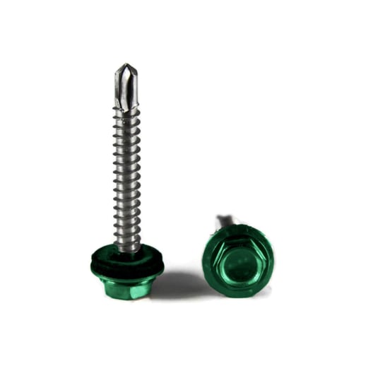 Edelstahlschrauben | Für Montage Hochsicke auf Holzkonstruktion | 6,5 x 65 mm D16 | Minzgrün #1