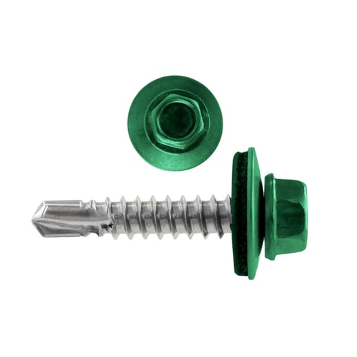 Edelstahlschrauben | Für Montage Tiefsicke auf Holzkonstruktion | 4,8 x 35 mm D14 | Minzgrün #1