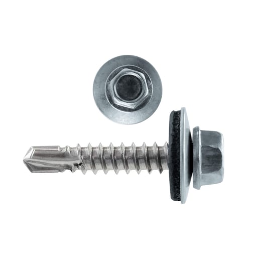 Edelstahlschrauben | Für Montage Tiefsicke auf Holzkonstruktion | 4,8 x 35 mm D14 | Fehgrau #1