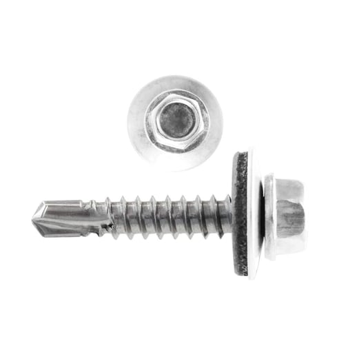 Edelstahlschrauben | Für Montage Tiefsicke auf Holzkonstruktion | 4,8 x 35 mm D14 | Lichtgrau #1