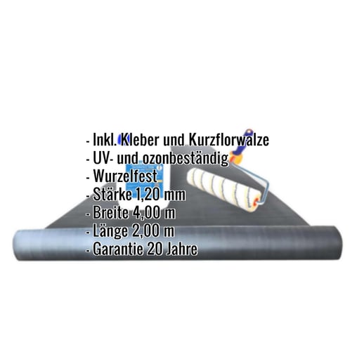 EPDM Dachfolie | Sparpaket | Stärke 1,20 mm | 2,00 x 4,00 m #2