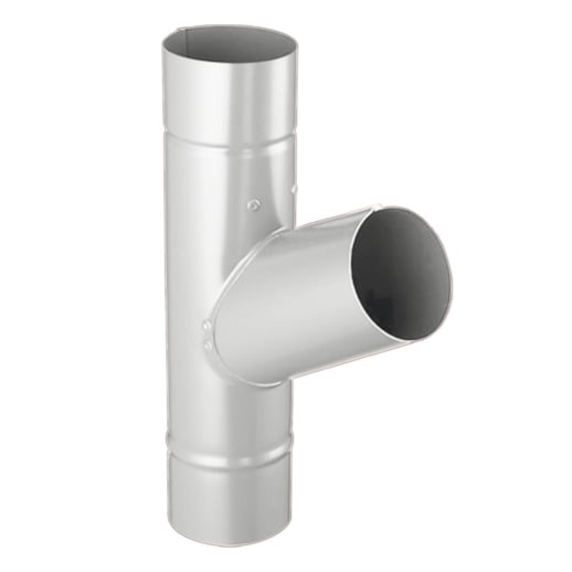 Fallrohrabzweig 60° | Stahl | Ø 120 mm | 9006 - Weißaluminium #1