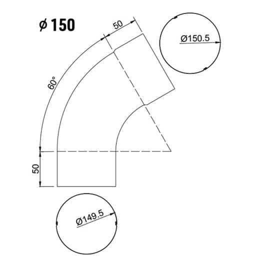Fallrohrbogen und -Auslauf | Stahl | Ø 150 mm | 7024 - Graphitgrau #2