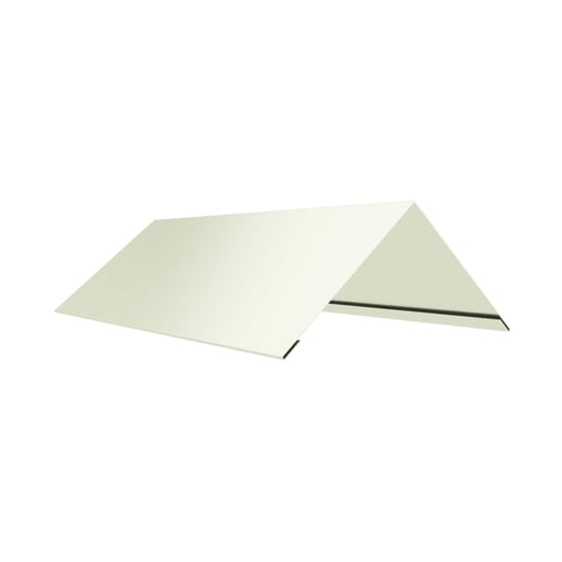 Firstblech flach | 14,5 cm x 14,5 cm x 2,00 m | 140° | Stahl 0,75 mm | 25 µm Polyester | 9002 - Grauweiß #1