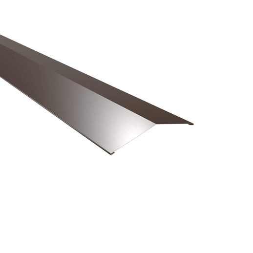 Firstblech flach | 14,5 x 14,5 cm | 150° | Stahl 0,50 mm | 25 µm Polyester | 8014 - Sepiabraun #1