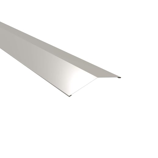 Firstblech flach | 14,5 x 14,5 cm | 150° | Stahl 0,50 mm | 25 µm Polyester | 9002 - Grauweiß #1