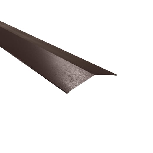 Firstblech flach | 14,5 x 14,5 cm | 150° | Stahl 0,50 mm | 35 µm Mattpolyester | 32 - Dunkelbraun #1