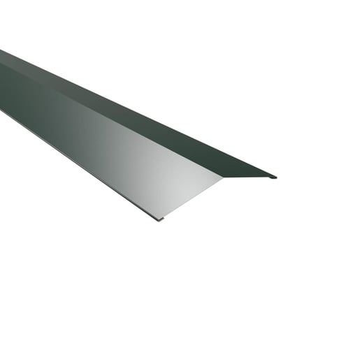 Firstblech flach | 14,5 x 14,5 cm | 150° | Stahl 0,50 mm | 60 µm Puramid | 6005 - Moosgrün #1