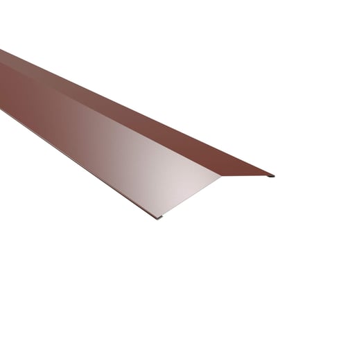 Firstblech flach | 14,5 x 14,5 cm | 150° | Stahl 0,50 mm | 60 µm Puramid | 8012 - Rotbraun #1