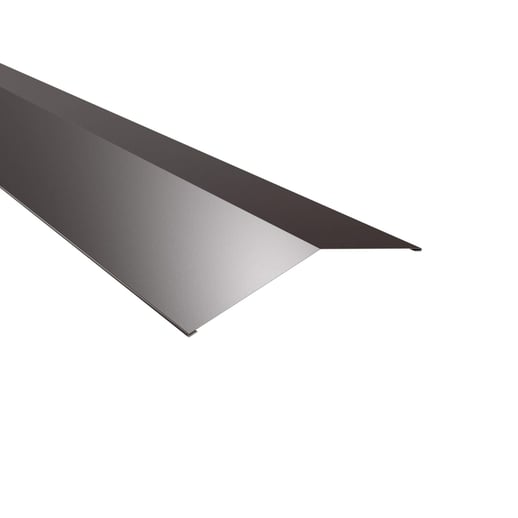 Firstblech flach | 19,8 x 19,8 cm | 150° | Stahl 0,50 mm | 60 µm Puramid | 8017 - Schokoladenbraun #1