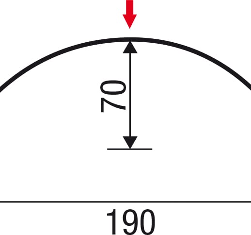 Firstblech halbrund | 1,86 m | Stahl 0,50 mm | 25 µm Polyester | 9007 - Graualuminium #4