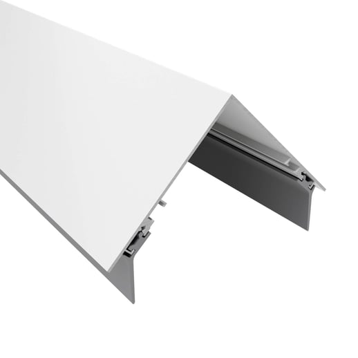 Firstprofil | Aluminium | Mit Dichtungen | Weiß | Länge 6,10 m #1