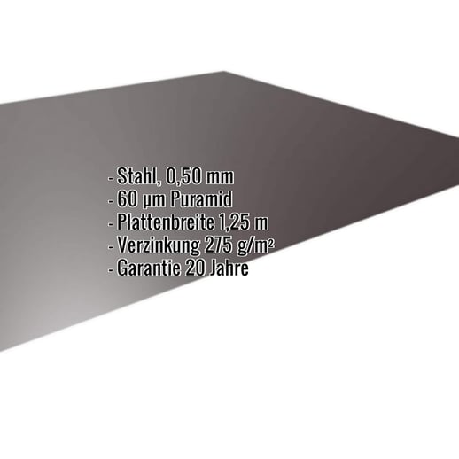 Flachblech | Stahl 0,50 mm | 60 µm Puramid | 8017 - Schokoladenbraun #2