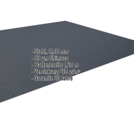 Flachblech | Stahl 0,50 mm | 80 µm Shimoco | 7016 - Anthrazitgrau #2
