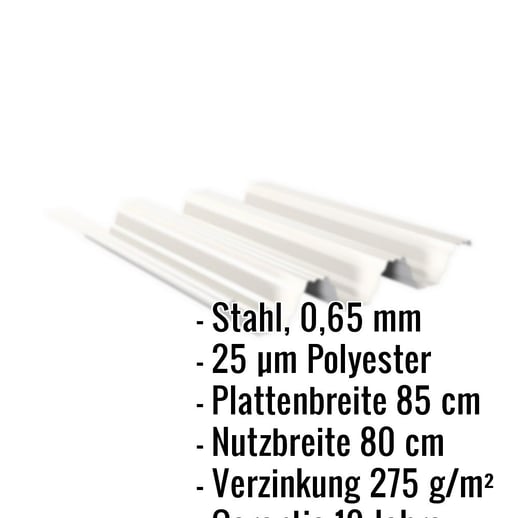 Hochprofil TP104 | Dach | Stahl 0,65 mm | 25 µm Polyester | 9002 - Grauweiß #2