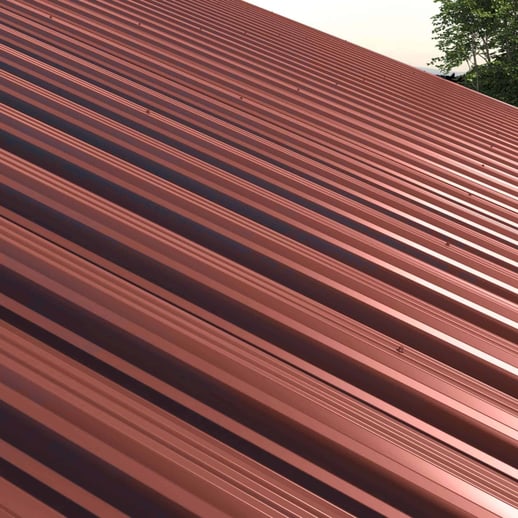 Hochprofil TP104 | Dach | Stahl 0,75 mm | 25 µm Polyester | 8012 - Rotbraun #3