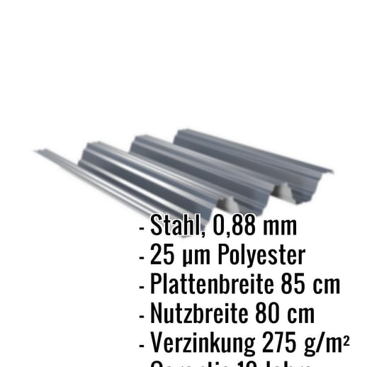 Hochprofil TP104 | Dach | Stahl 0,88 mm | 25 µm Polyester | 7016 - Anthrazitgrau #2