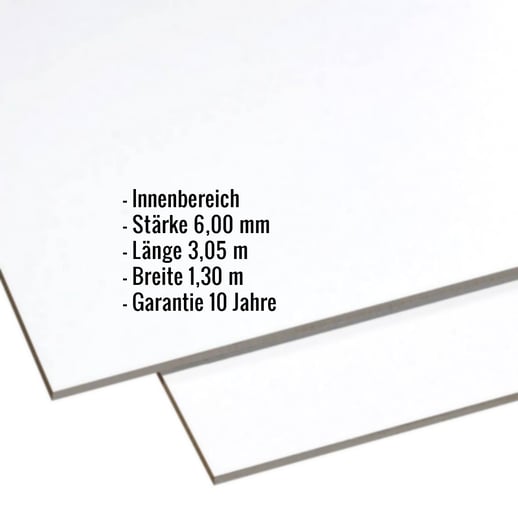 HPL Platte | Innen | 6 mm | Lichtgrau | 3,05 x 1,30 m #2