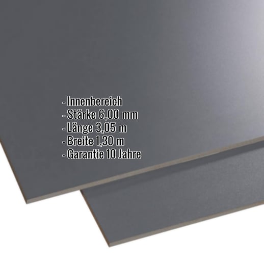 HPL Platte | Innen | 6 mm | Anthrazit | 3,05 x 1,30 m #2